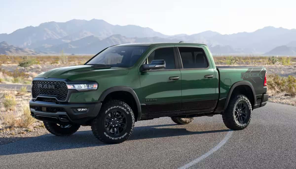 2026 Ram 1500 parked on a road in the desert