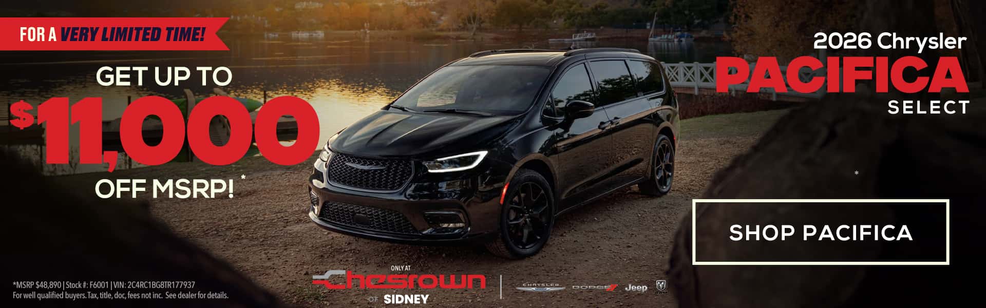 Chrysler Pacifica deals discounts in Sidney Ohio