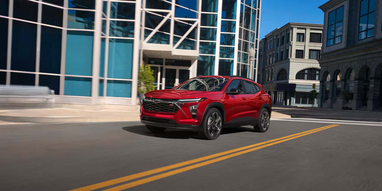 a 2026 Chevy Trax Parked outside of building