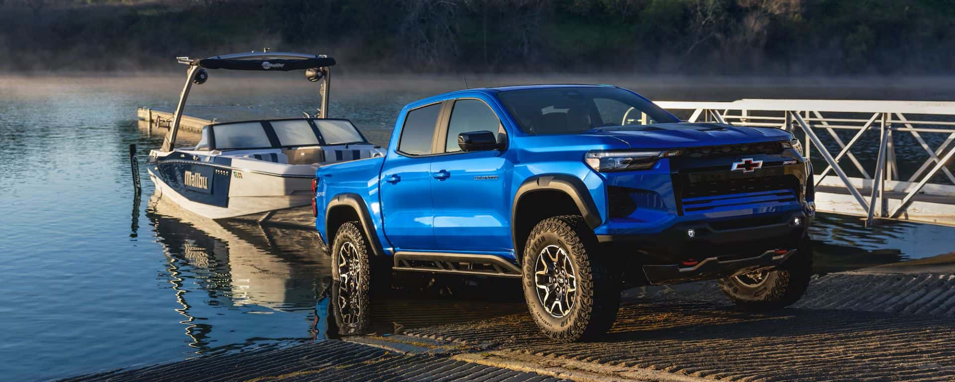 2026 Chevy Colorado towing a boat