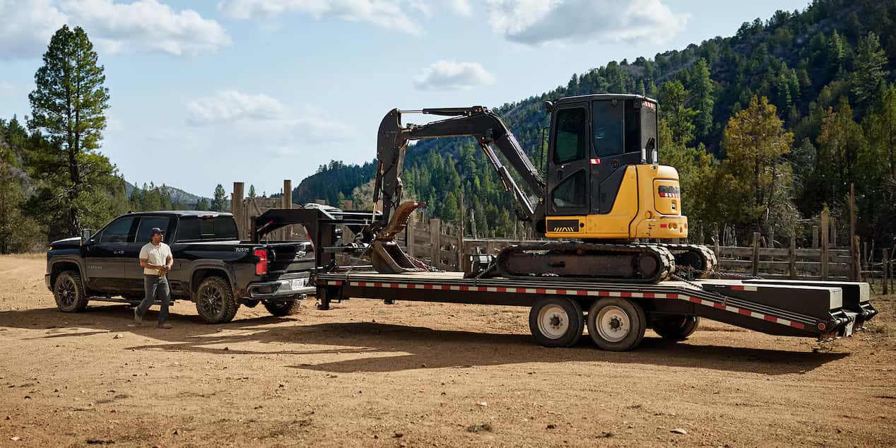 2026 Chevy Silverado HD towing a trailer