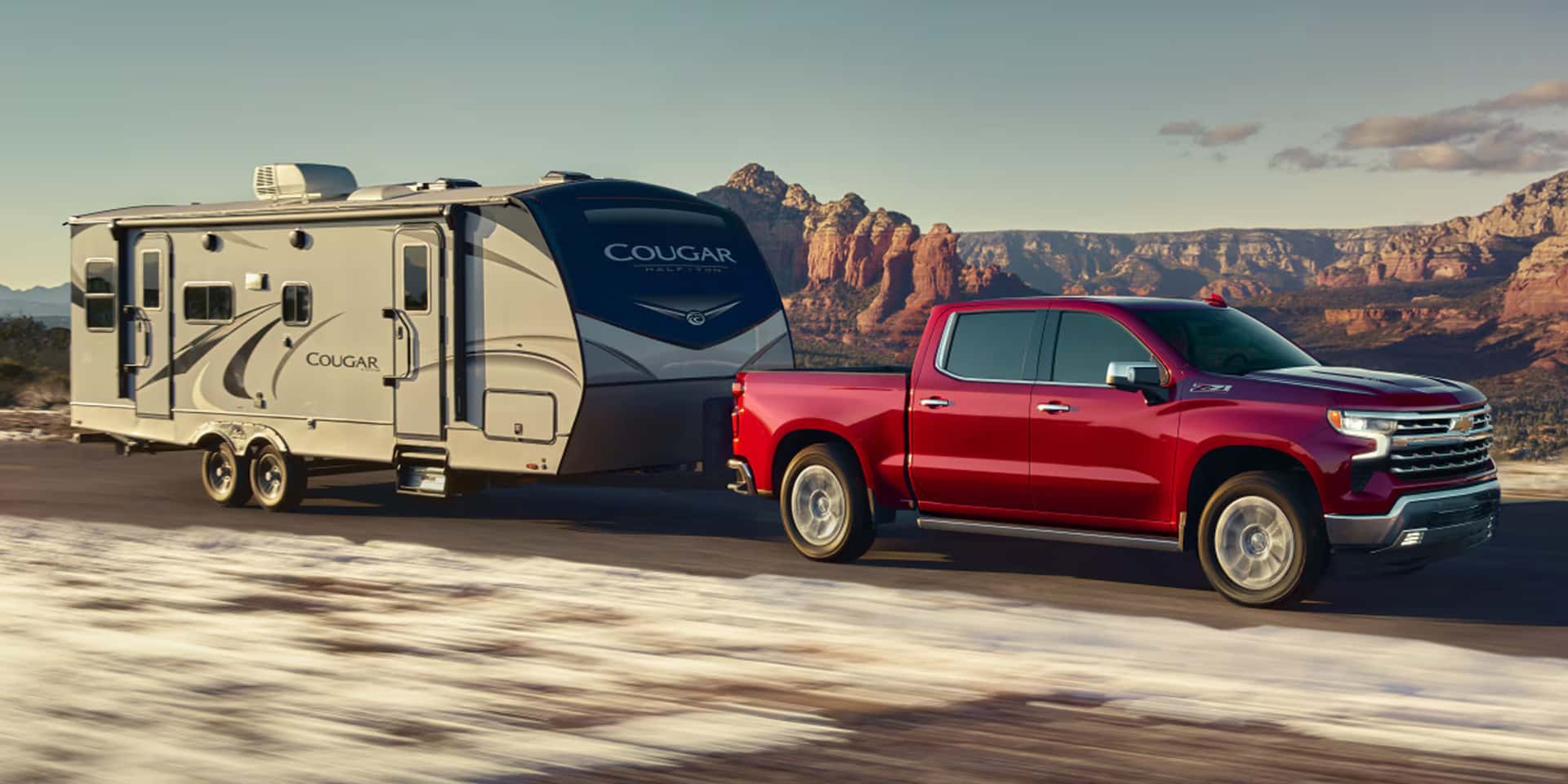 2026 Chevy Silverado 1500 pulling a trailer