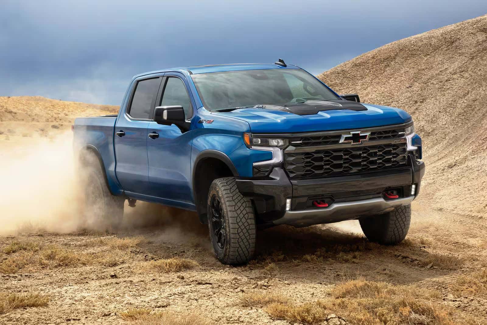 2026 Chevrolet Silverado 1500 driving in the desert