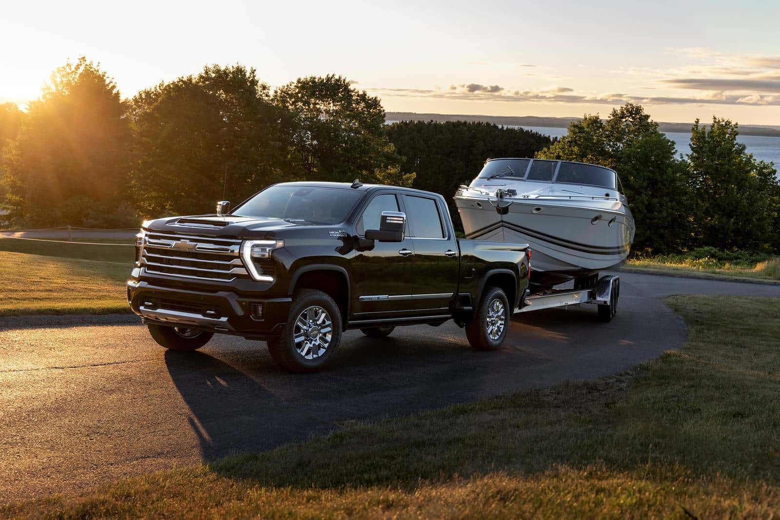 2026 Chevy Silverado HD pulling a trailer