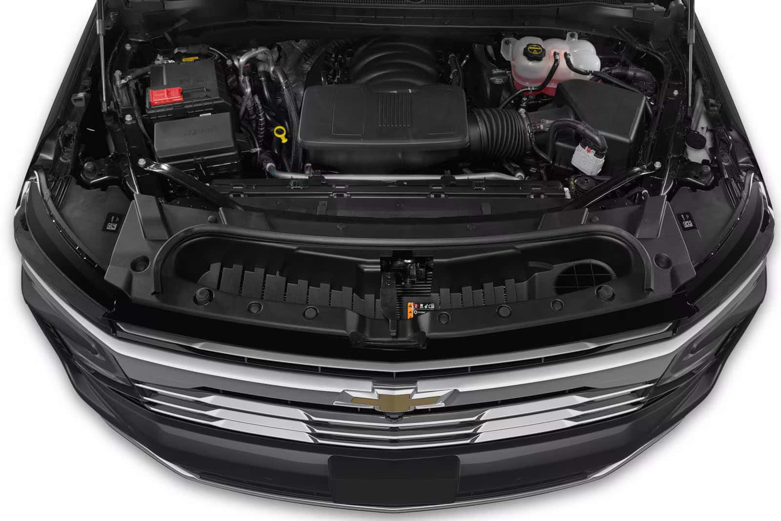 a view of the engine in the 2026 Chevy Tahoe