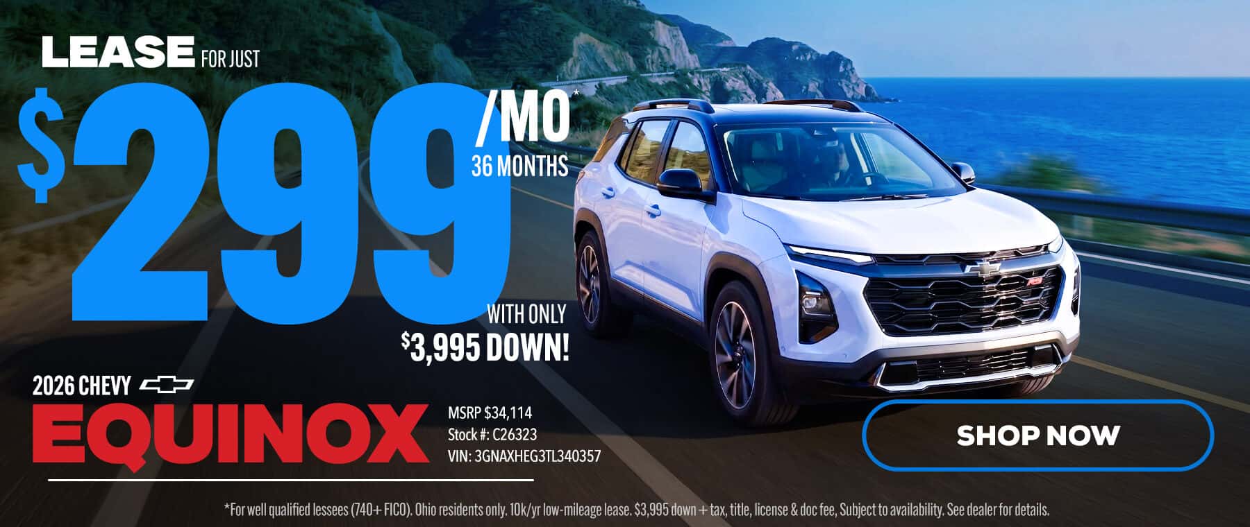 Chevy Equinox lease in Sidney Ohio