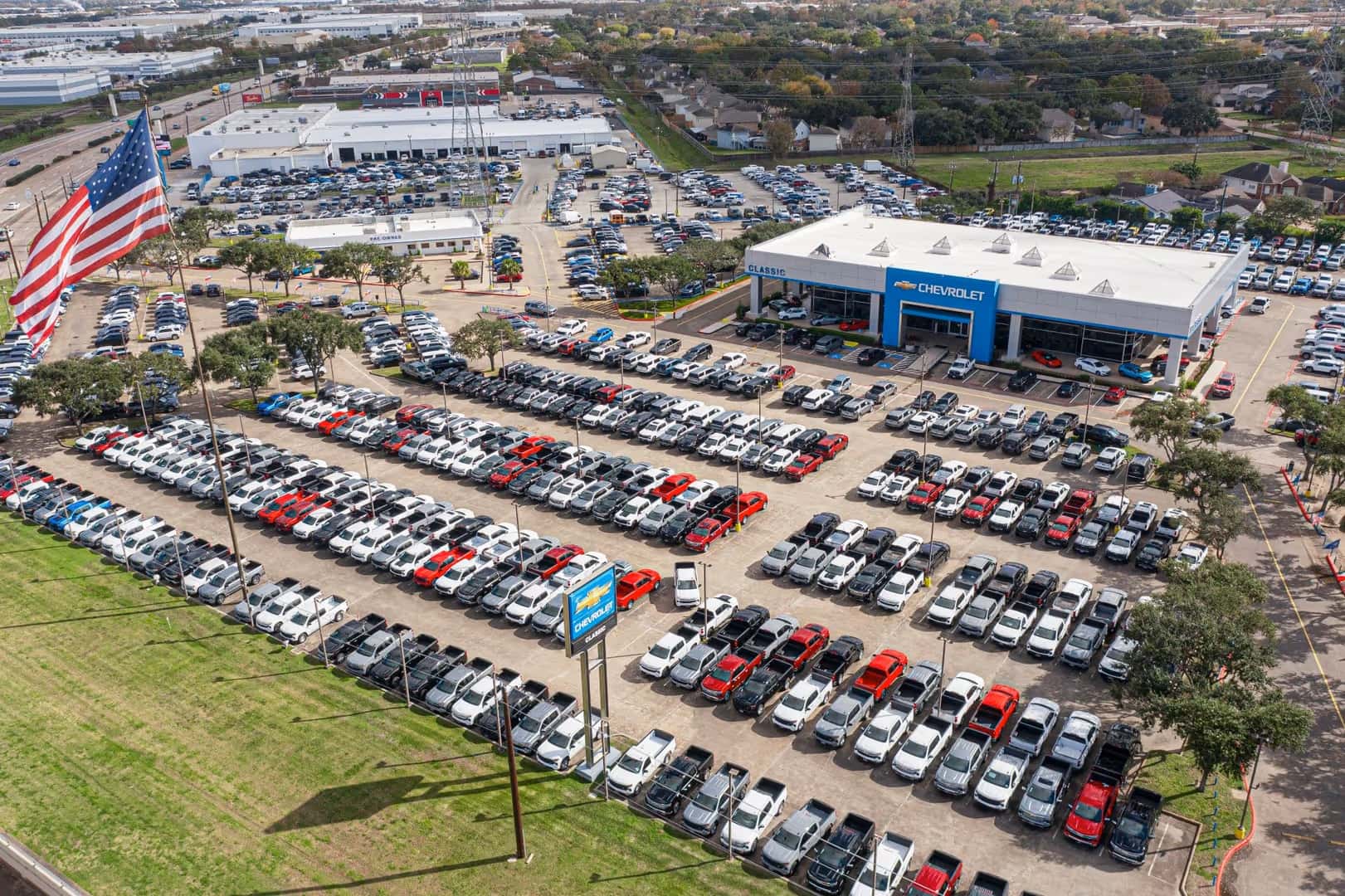 Drone image of Classic Chevrolet Sugar Land