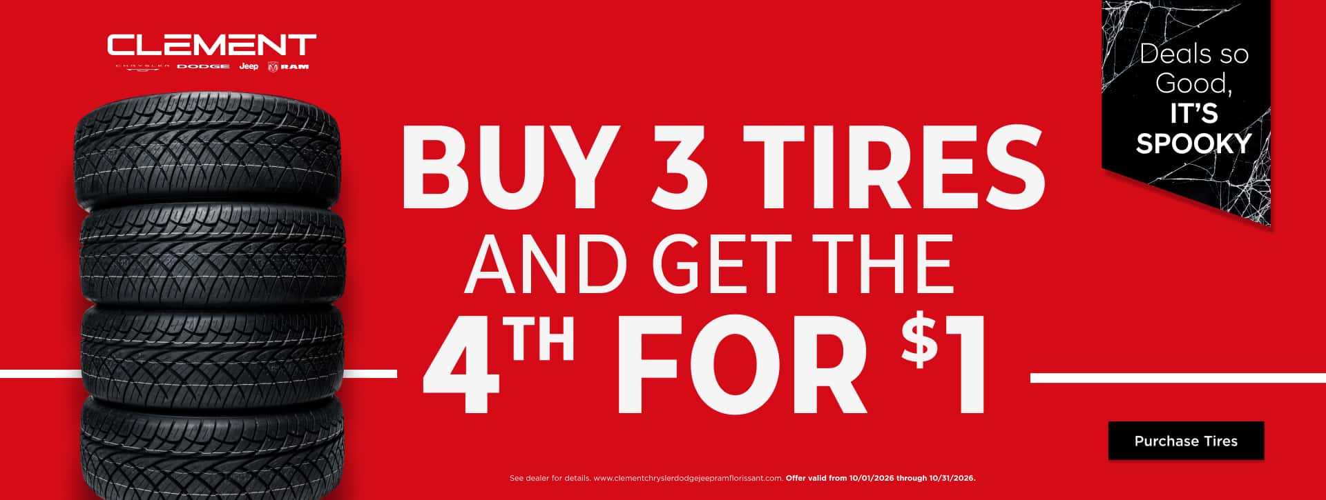 Buy 3 Tires & get the 4th for $1 desktop