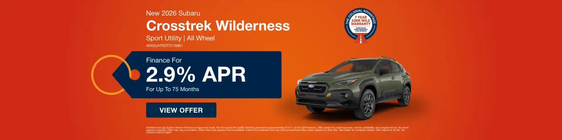 June Crosstrek Offer