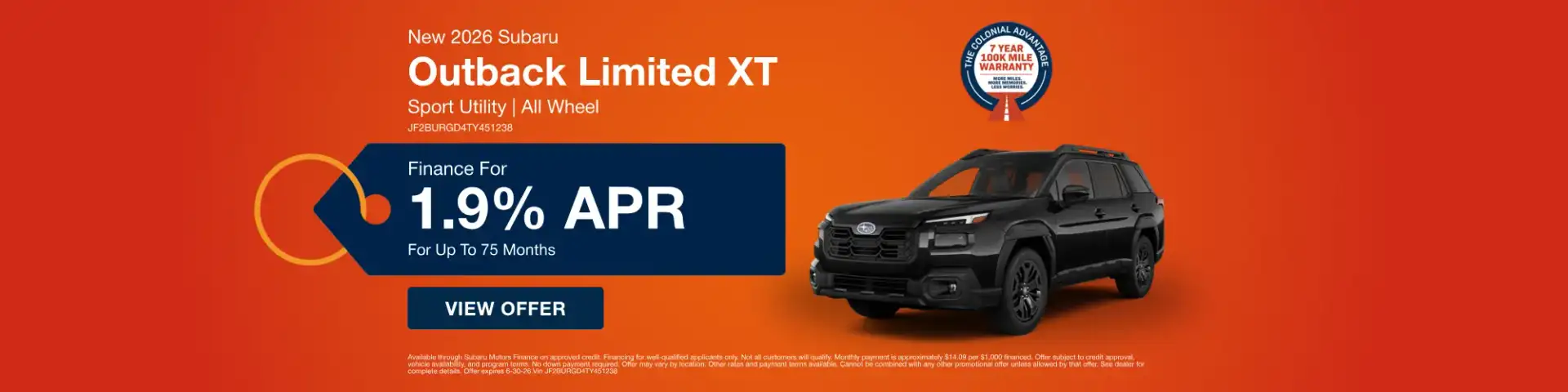 June Outback Offer