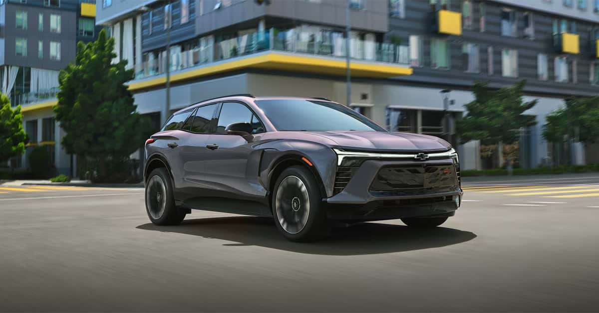 2026 Chevy Blazer EV driving in the city