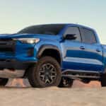 2026 Chevy Colorado driving on sandy terrain