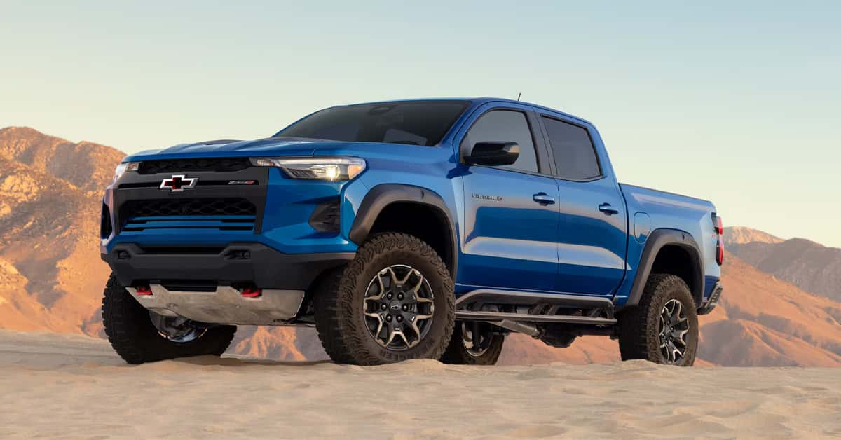 2026 Chevy Colorado driving on sandy terrain