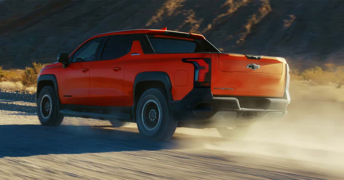 2026 Chevy Silverado EV driving off road