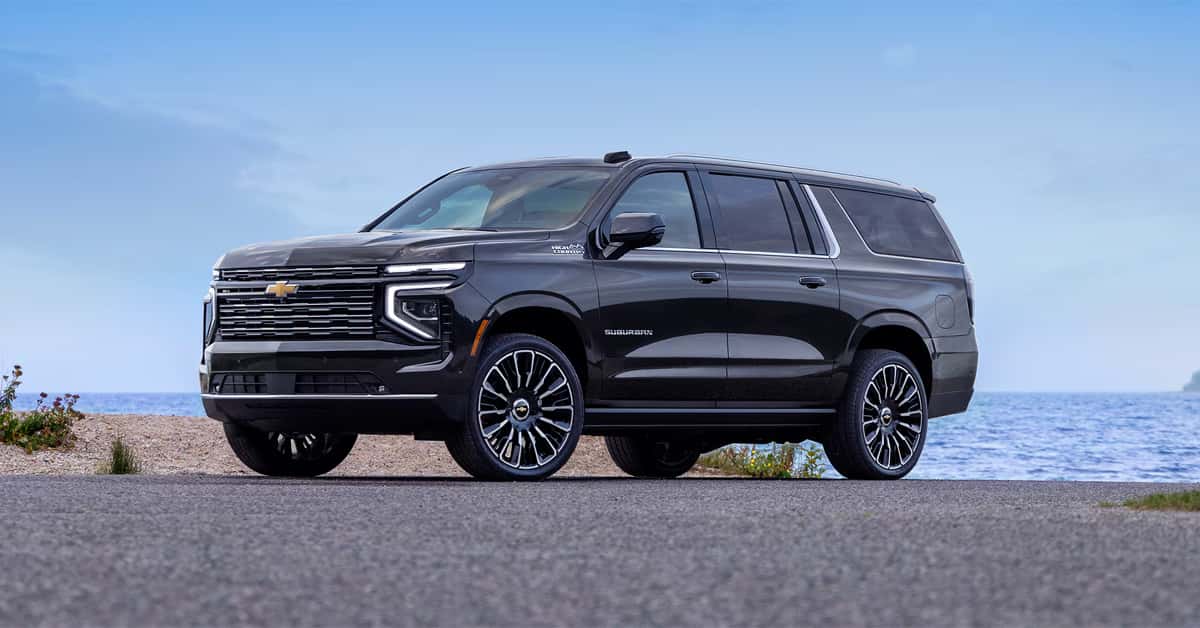 2026 Chevy Suburban parked in an open lot
