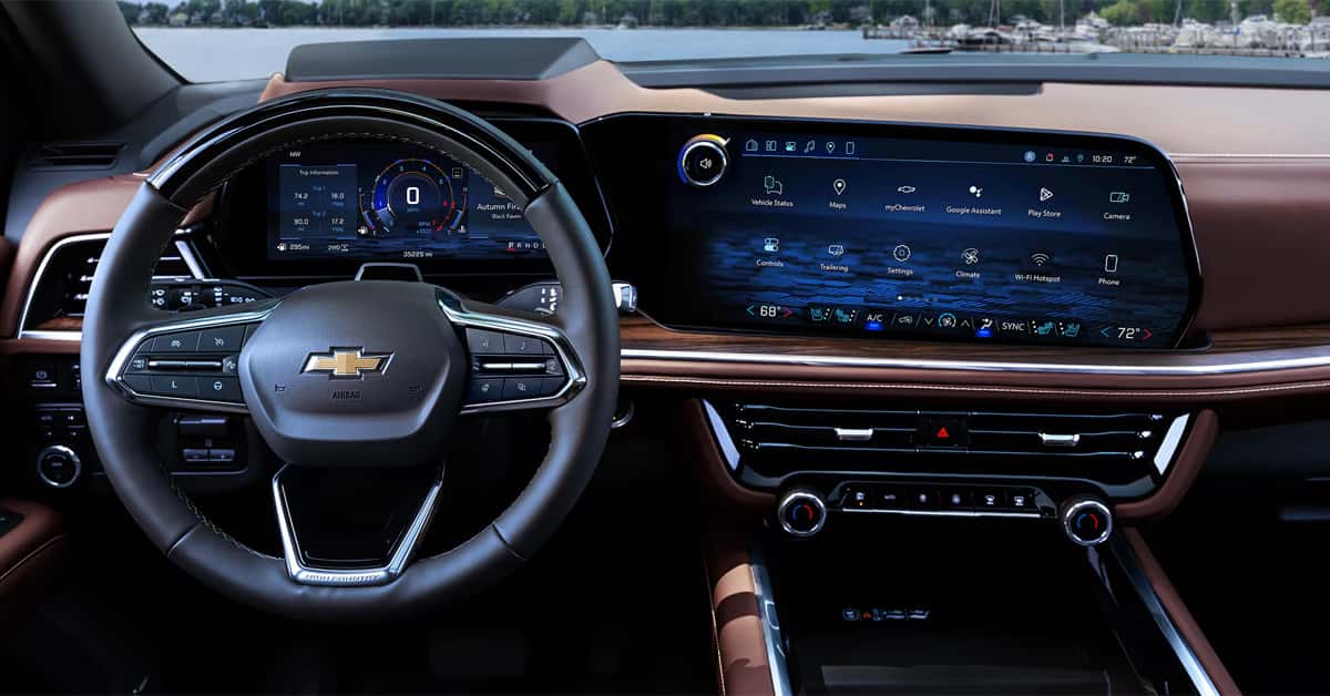 interior dashboard of the 2026 Chevy Suburban