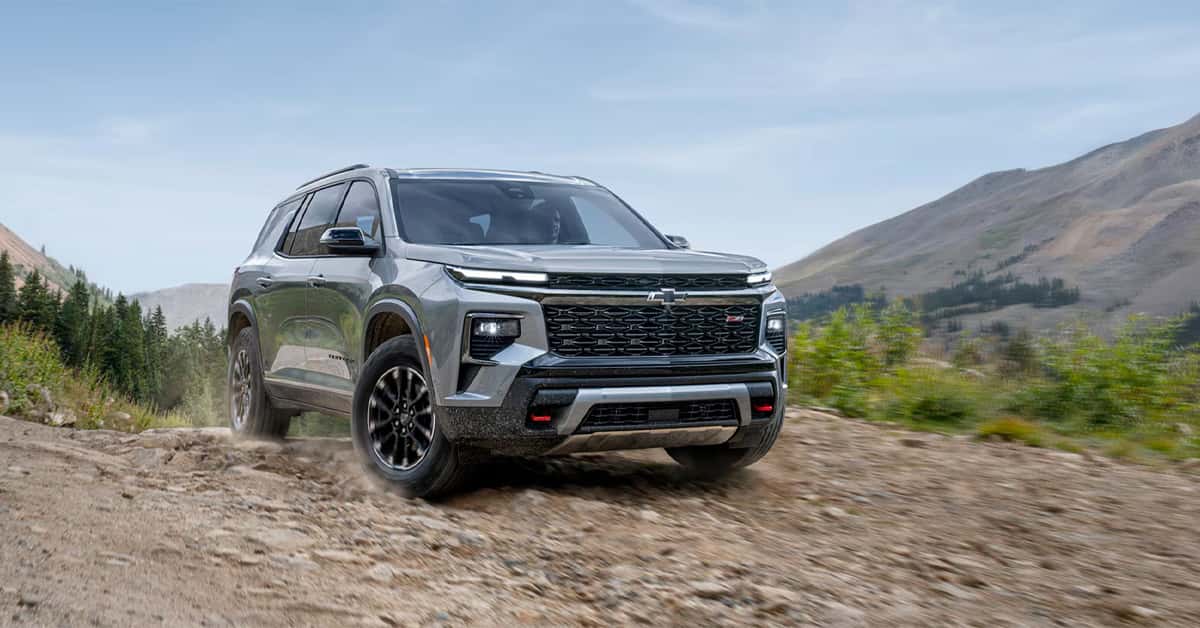 2026 Chevy Traverse conquering a rocky terrain