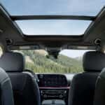 interior of the 2026 Chevy Traverse with a sunroof