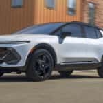 2026 Chevy Equinox EV driving in the streets