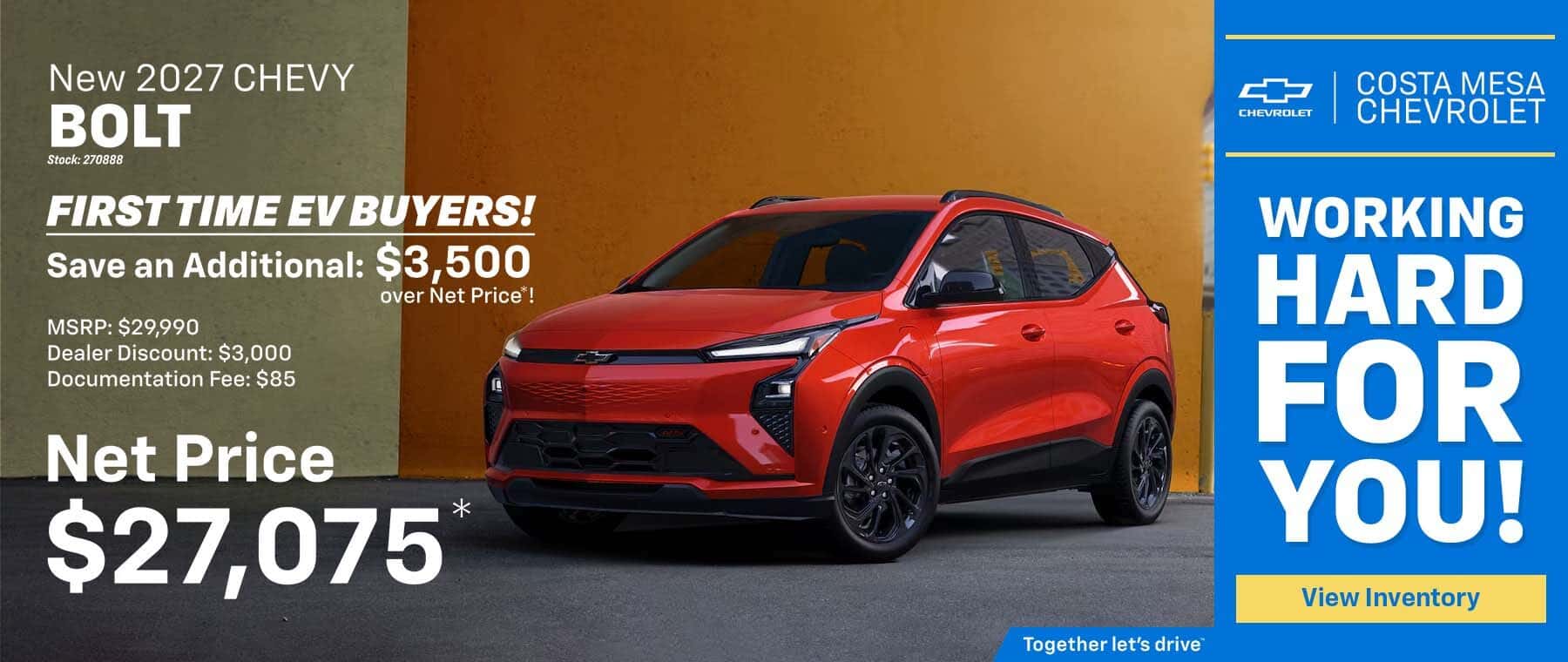 Bolt $27,075 Offer