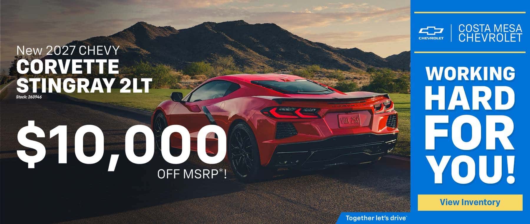 Corvette $10,000 Off MSRP