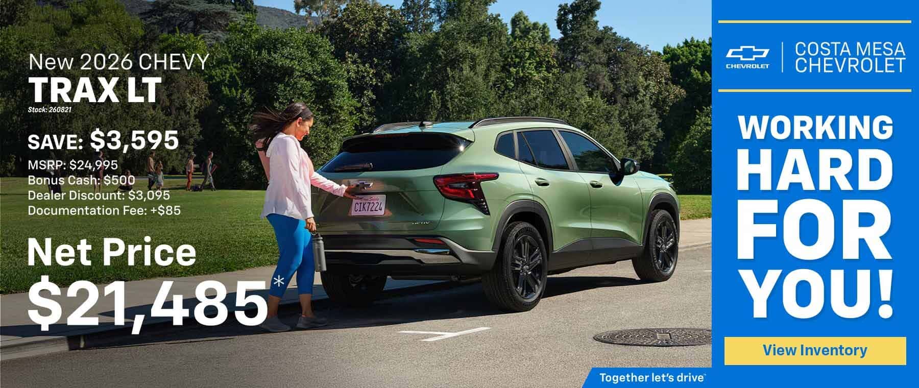 Trax $21,485* Net Price