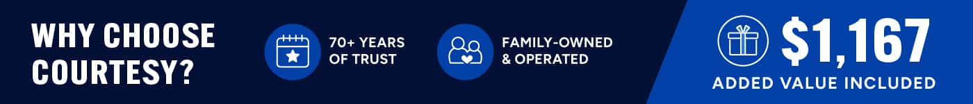 Purchase with Courtesy for $1,167 in additional value