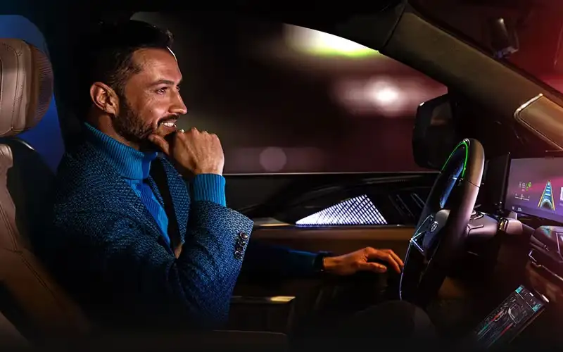 Cadillac EV Driving
