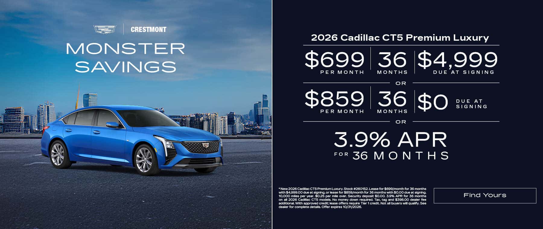 Monster Savings - 2026 Cadillac CT5 Premium Luxury