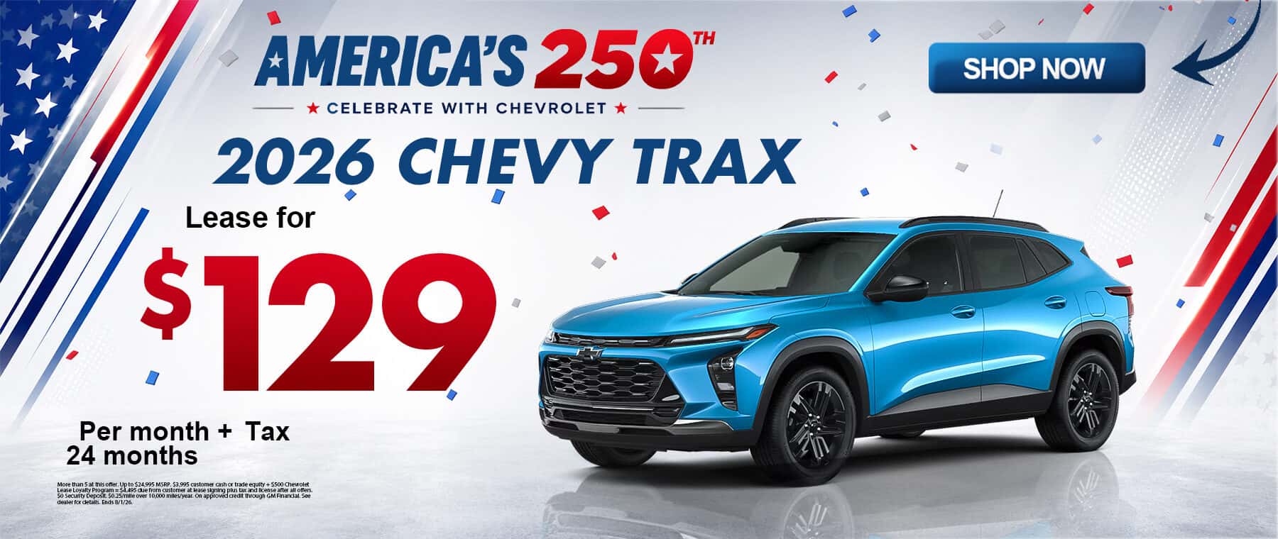 Blue 2026 Chevy Trax