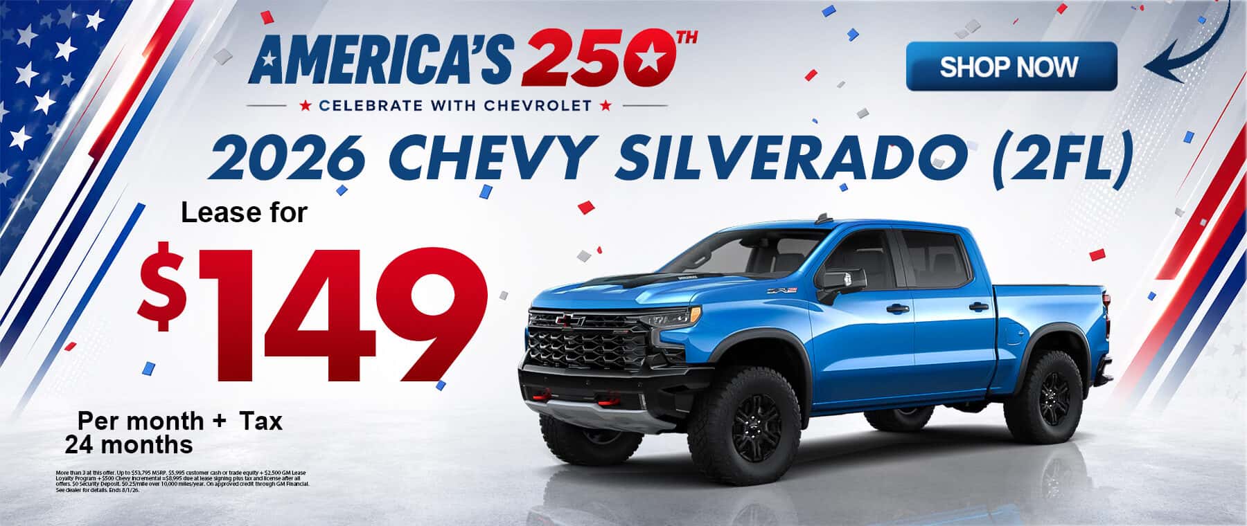 Blue 2026 Chevy Silverado