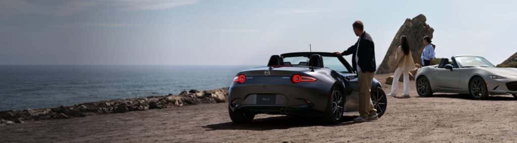 Image of Mazda MX-5 Miatas on one of the Best Scenic Drives Near Culver City