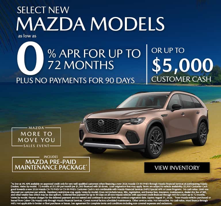 0% APR for up to 72 Months PLUS No Payment for 90 Days  or up to $5,000 Customer Cash  