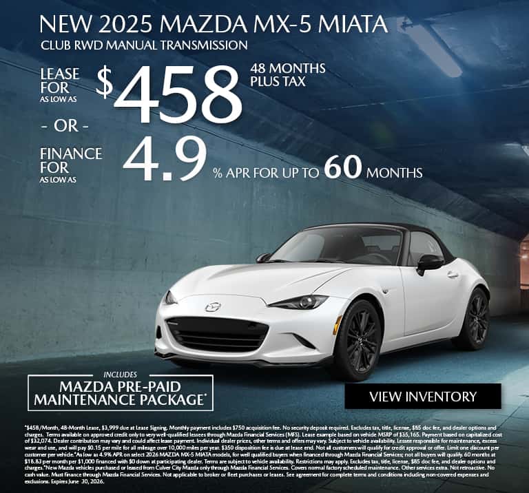 Culver City Mazda Specials | Culver City Mazda