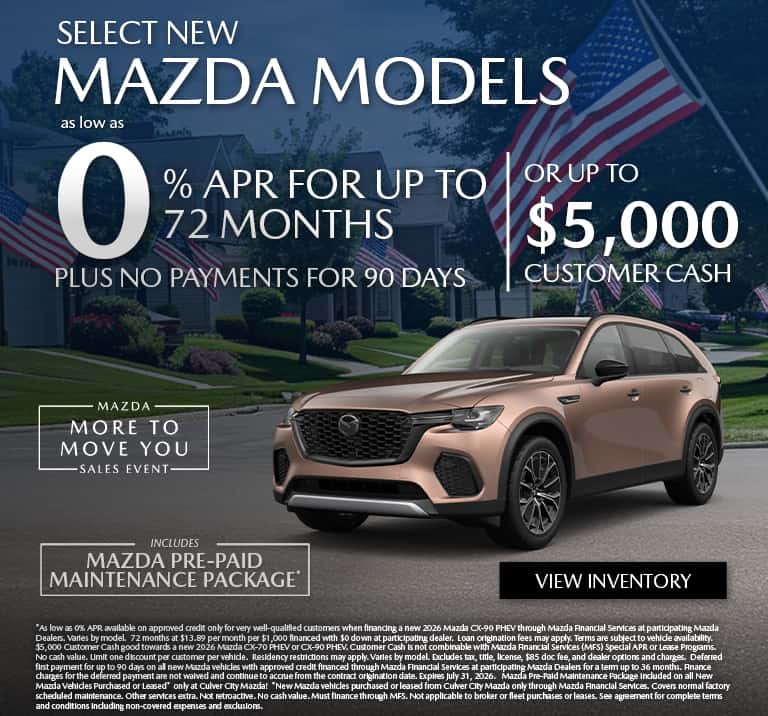 0% APR for up to 72 Months PLUS No Payment for 90 Days  or up to $5,000 Customer Cash  