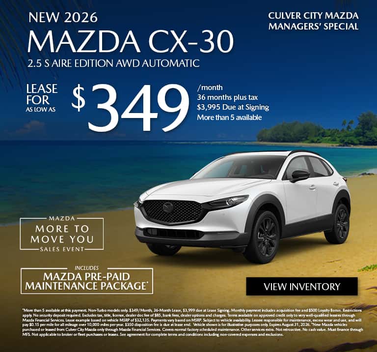 Managers' Special Offer - NEW 2026 MAZDA CX-30
