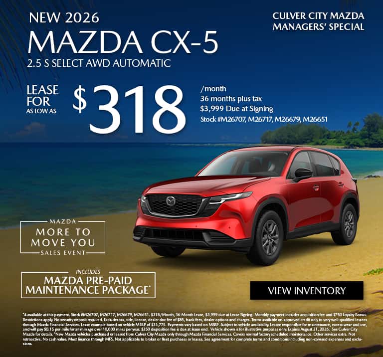 Managers' Special Offer - NEW 2026 MAZDA CX-5