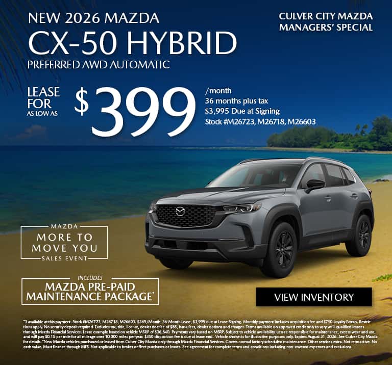 Managers' Special Offer - NEW 2026 MAZDA CX-50 Hybrid