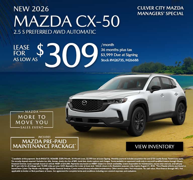 Managers' Special Offer - NEW 2026 MAZDA CX-50