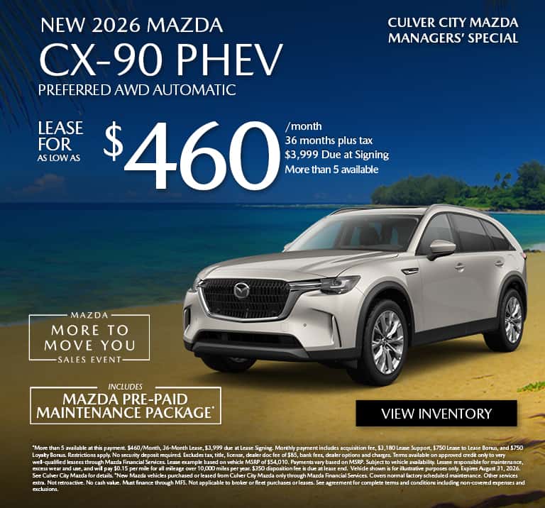 Managers' Special Offer - NEW 2026 MAZDA CX-90 Plug-in Hybrid