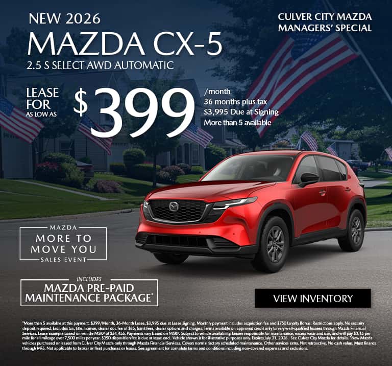 Managers' Special Offer - NEW 2026 MAZDA CX-5