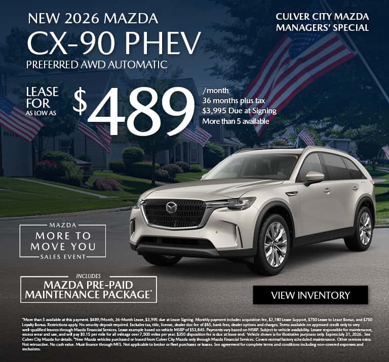 Managers' Special Offer - NEW 2026 MAZDA CX-90 Plug-in Hybrid