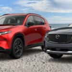 Image showing a CX-5 and a CX-50 Mazda model at Culver City Mazda. which one is right for me