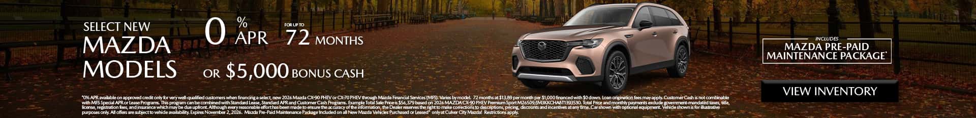 Image showing Special APR Rate at Culver City Mazda