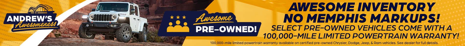 Andrews Awesomeness Pre Owned