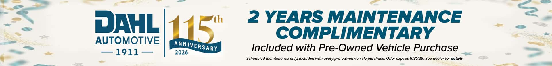 2 Year Maintenance Complimentary