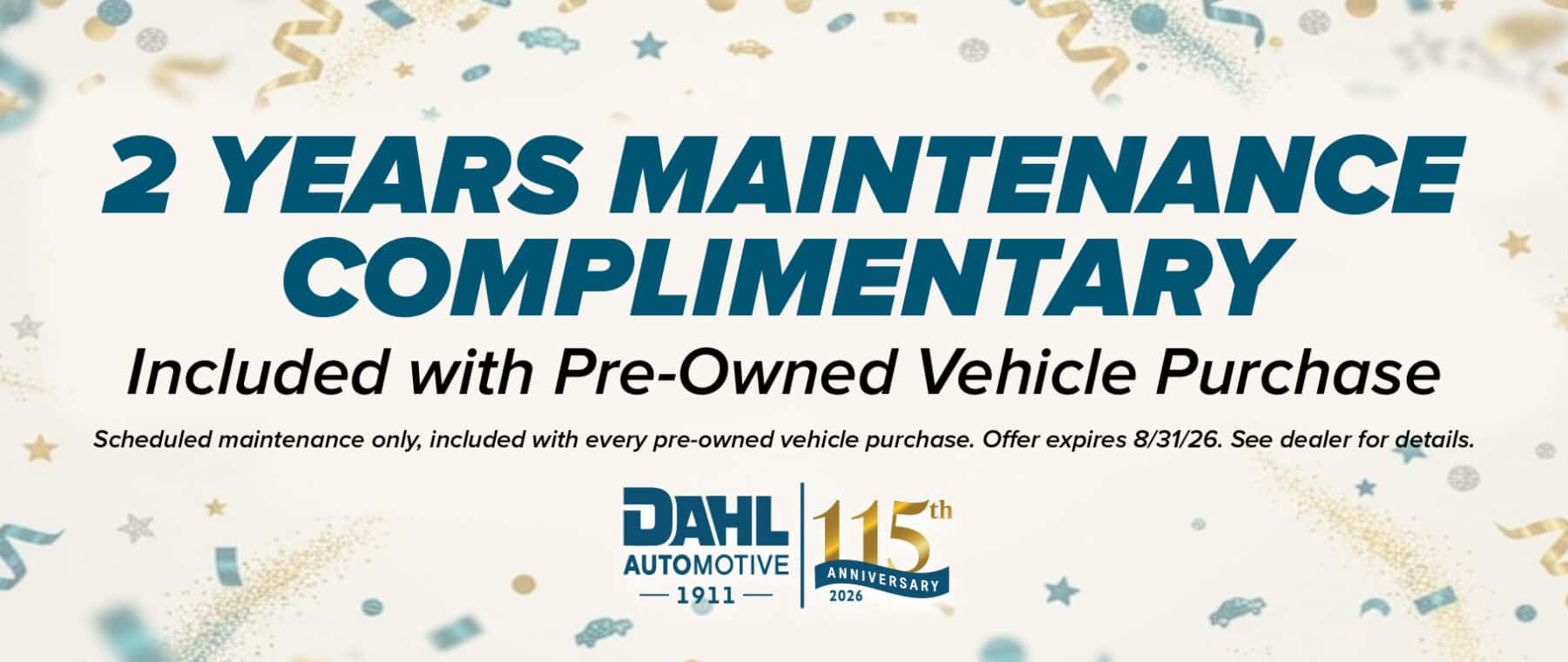 2 Year Maintenance Complimentary2 Year Maintenance Complimentary