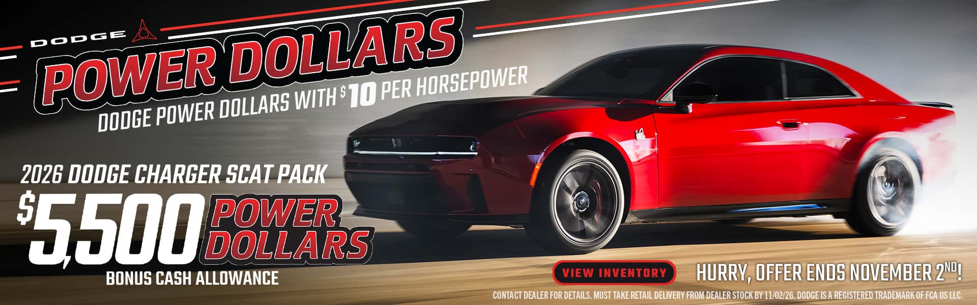 2026 Dodge Charger Scat Pack Power Dollars