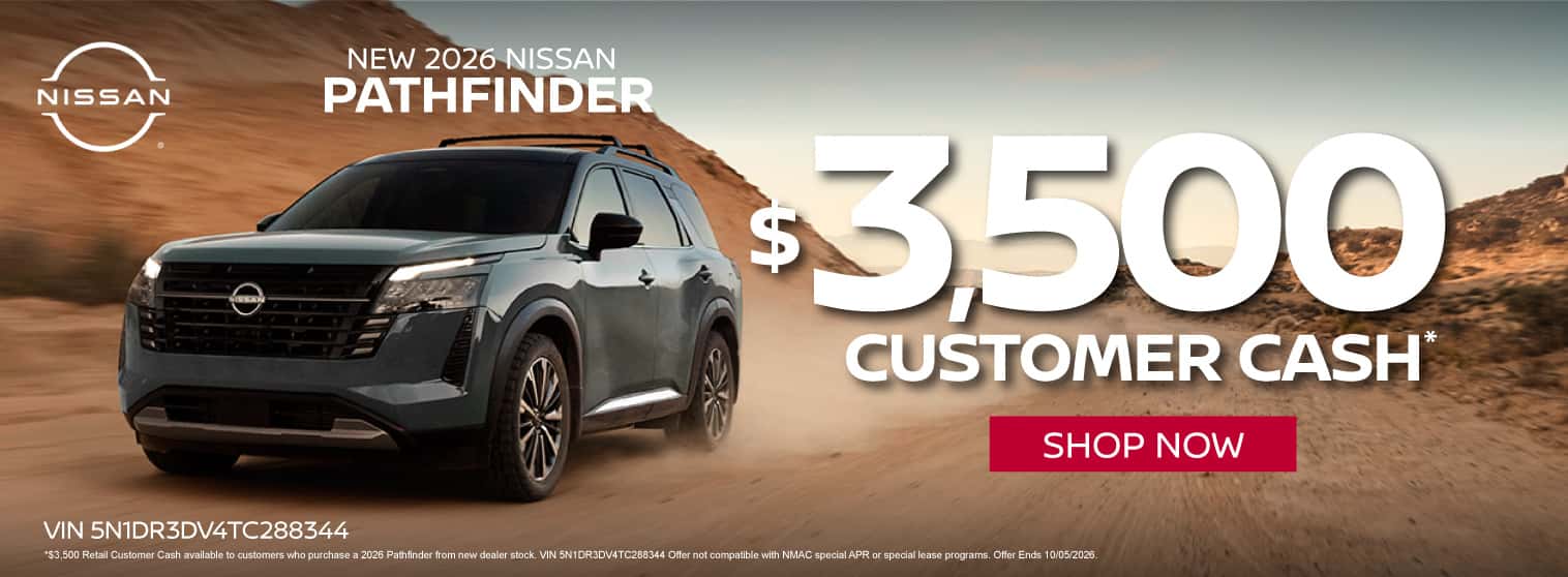 2026 Nissan Pathfinder $3,500 Customer Cash*