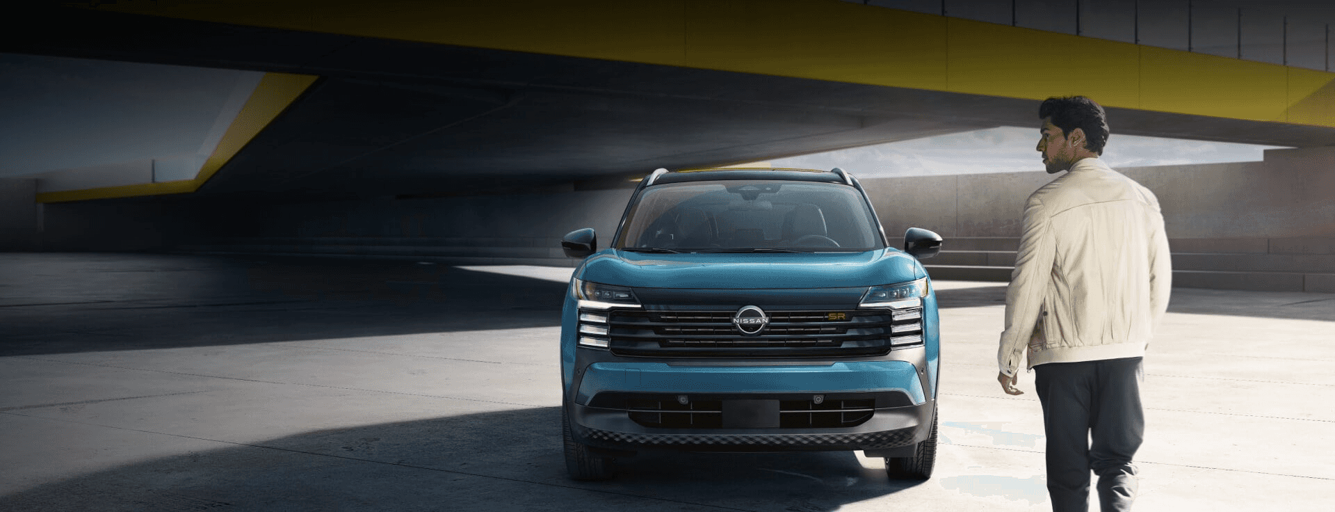 Front of blue 2025 Nissan Kicks